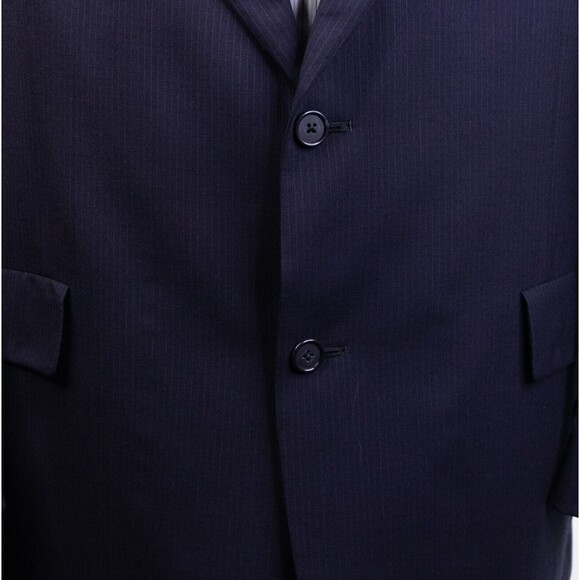 VTG Hart Schaffner Marx Men's Blazer Suit Jacket Sport Sz 44 Pinstripe blue. - Picture 7 of 12